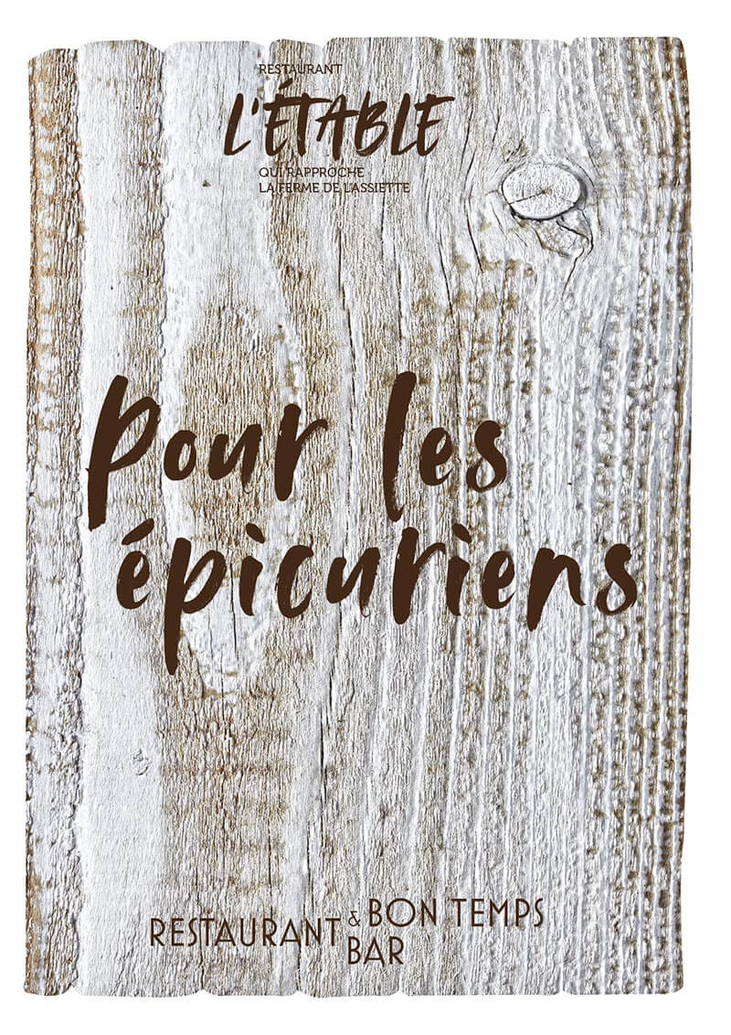 Le Menu pour les épicuriens à L'étable, restaurant à la Bresse